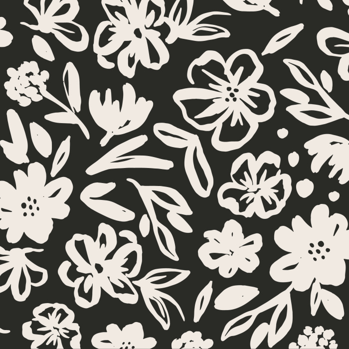 Create the ideal atmosphere in any room in your home with our Inky Florals peel and stick removable wallpaper.