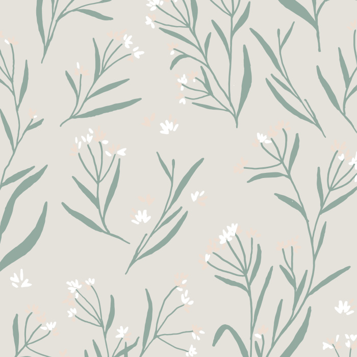 Bring the feel of the outdoors indoors with our Paperwhite Garden peel and stick removable wallpaper.