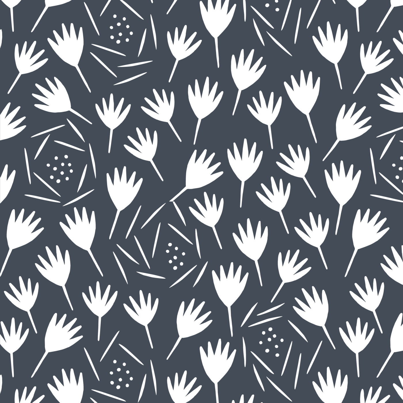 Mid Century Floral Wallpaper