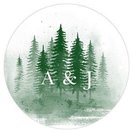 Preserve the tabletops at your reception with our Watercolor Pine Coaster. 