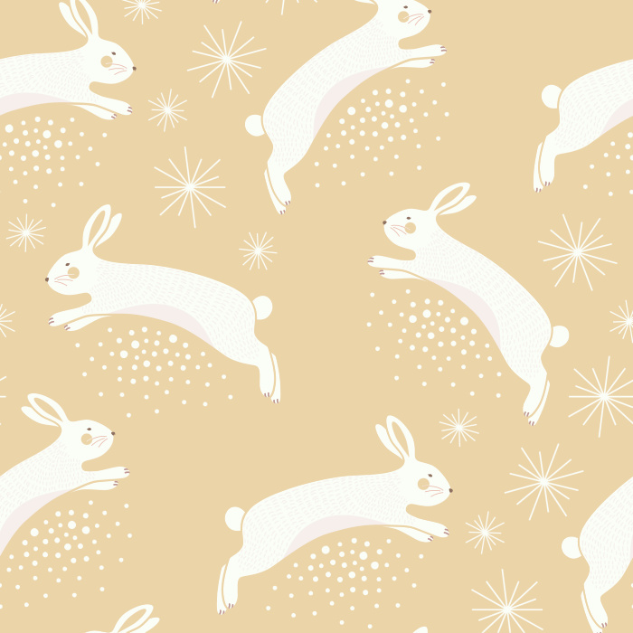 Hop along and create a perfectly playful space for your kids with our Leaping Bunnies peel and stick removable wallpaper.