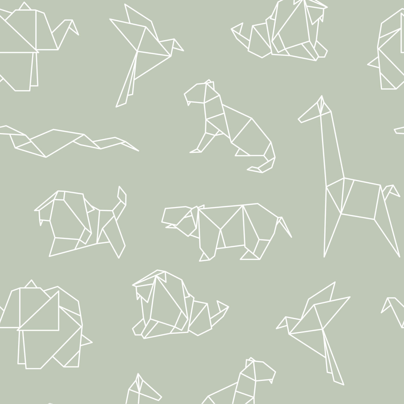 Origami Safari Wallpaper