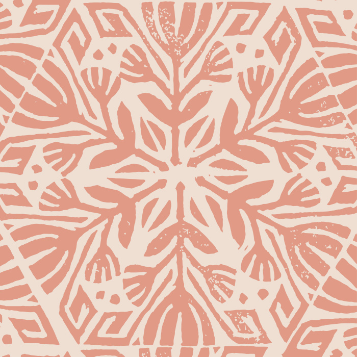 Create the boho-chic interior design you've always wanted with our Stamped Lotus peel and stick removable wallpaper.
