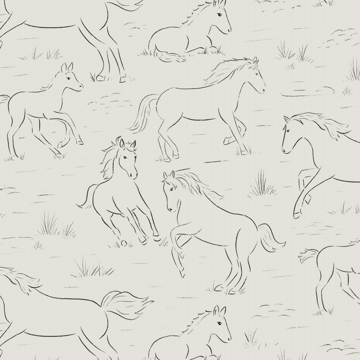 Horses & Foals Wallpaper