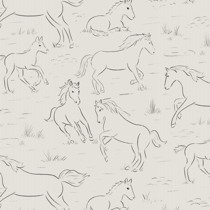 Whether you want playful animals for your child's room or a beautiful western touch for your own space, our Horses & Foal speel and stick removable wallpaper is perfect for you.