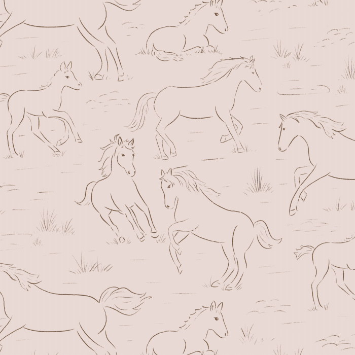 Whether you want playful animals for your child's room or a beautiful western touch for your own space, our Horses & Foal speel and stick removable wallpaper is perfect for you.