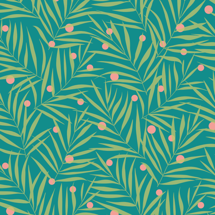 Create an exciting, playful space with our Bright Fronds Peel And Stick Removable Wallpaper.