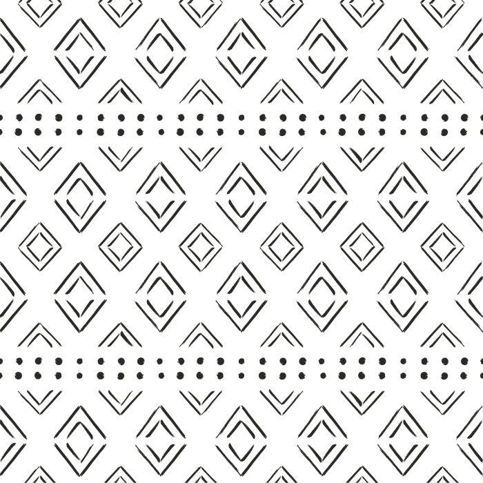 Create a beautiful boho space with our Dots and Diamonds Peel And Stick Removable Wallpaper.