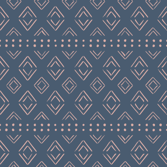 Create a beautiful boho space with our Dots and Diamonds Peel And Stick Removable Wallpaper.