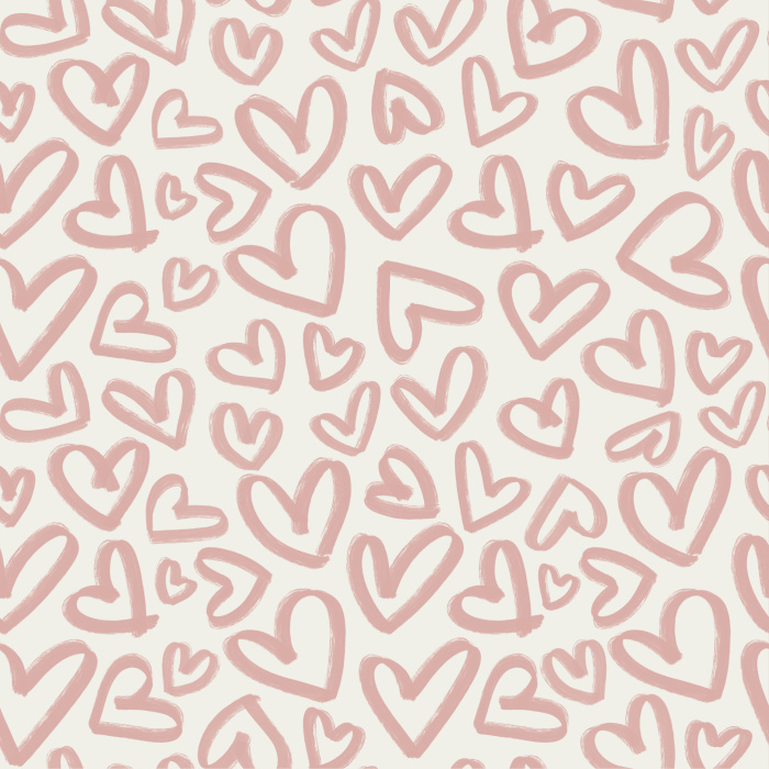 Give your space something cute and bold with our Handmade Hearts Peel And Stick Removable Wallpaper. 