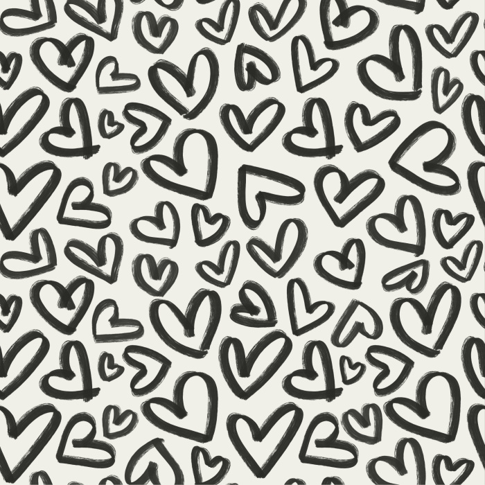 Give your space something cute and bold with our Handmade Hearts Peel And Stick Removable Wallpaper.