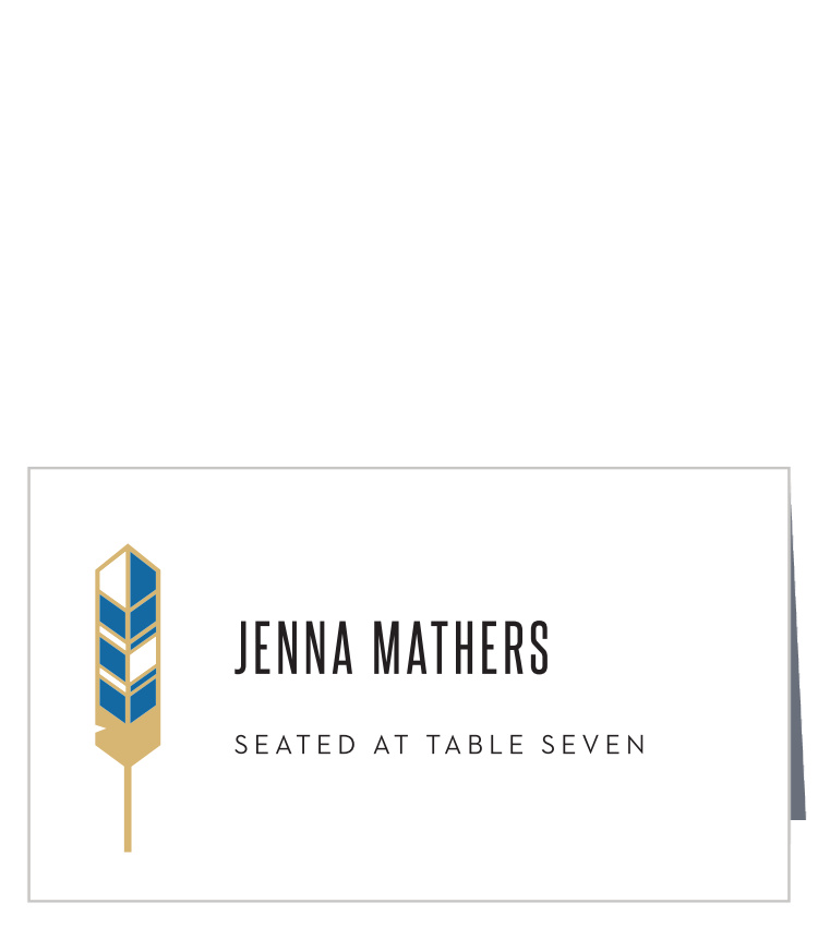 Colorful Feather Place Cards