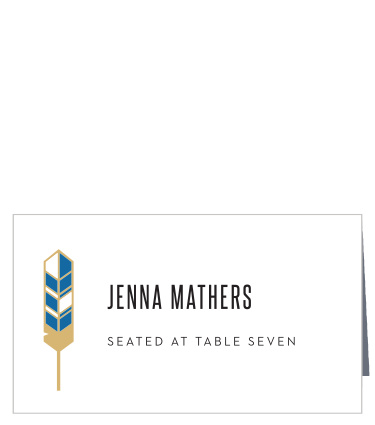 Our Colorful Feather Place Cards guide family and friends to their seats with ease.