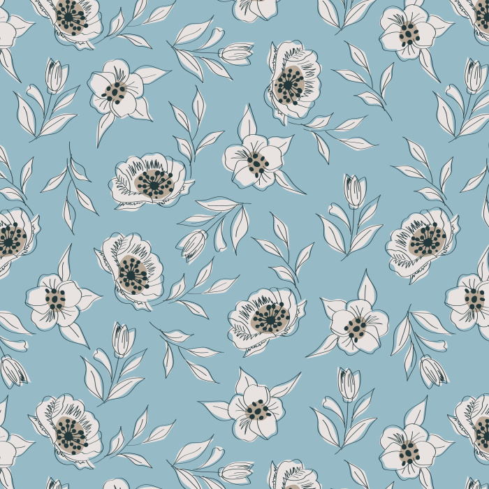 Transform any wall in your home into a flourishing garden with our Retro Florals Peel And Stick Removable Wallpaper.