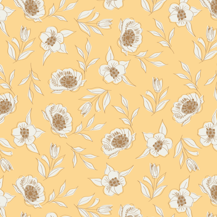 Transform any wall in your home into a flourishing garden with our Retro Florals Peel And Stick Removable Wallpaper.