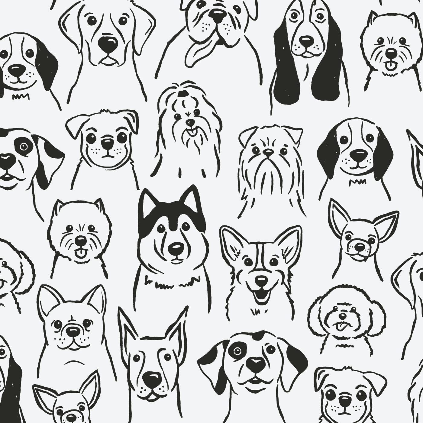 Puppy Dogs Peel And Stick Removable Wallpaper | Love vs. Design