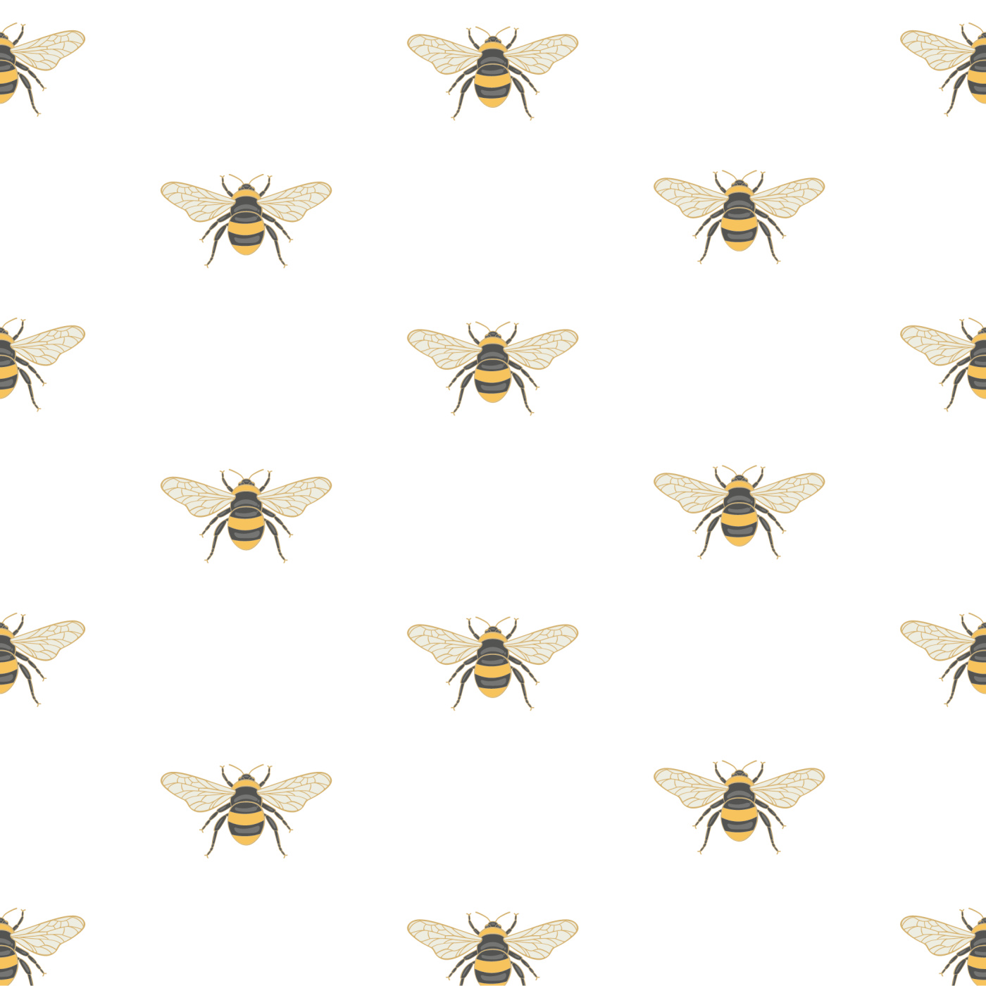 Buzzy Bees wallpaper in white  I Love Wallpaper
