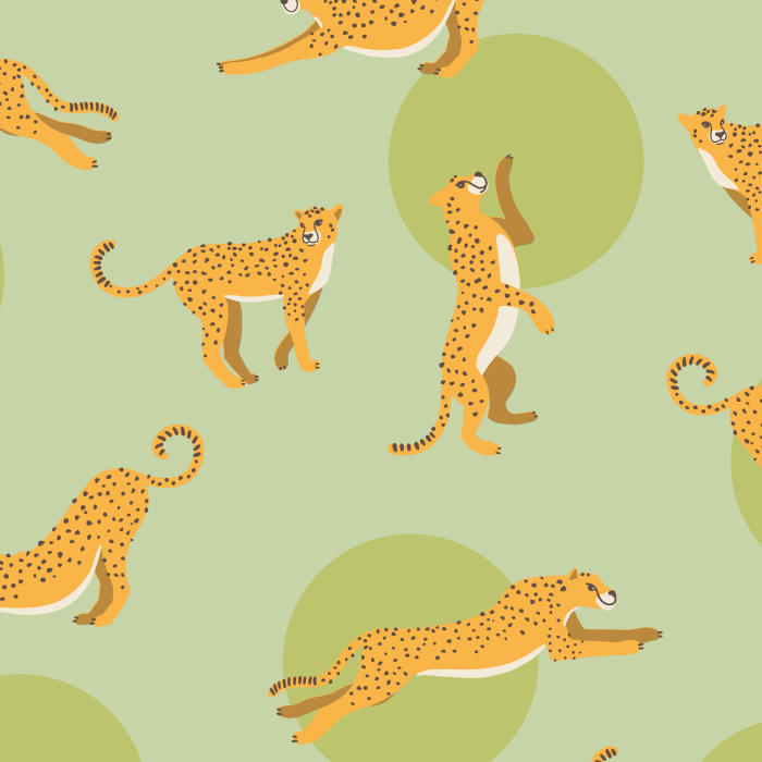 Take a walk on the wild side with our Chasin' Cheetahs wallpaper.