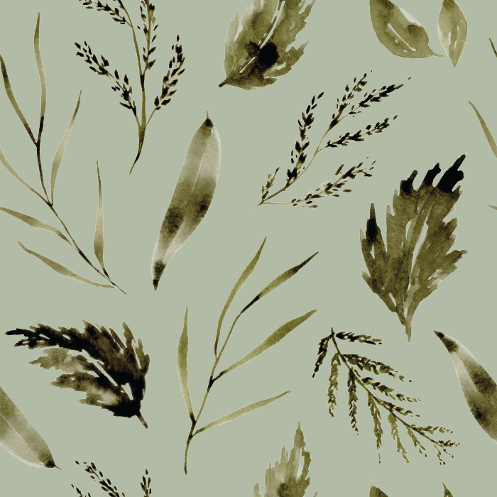 Breathe some fresh air into your interior design with our Botany Leaves peel and stick removable wallpaper. 