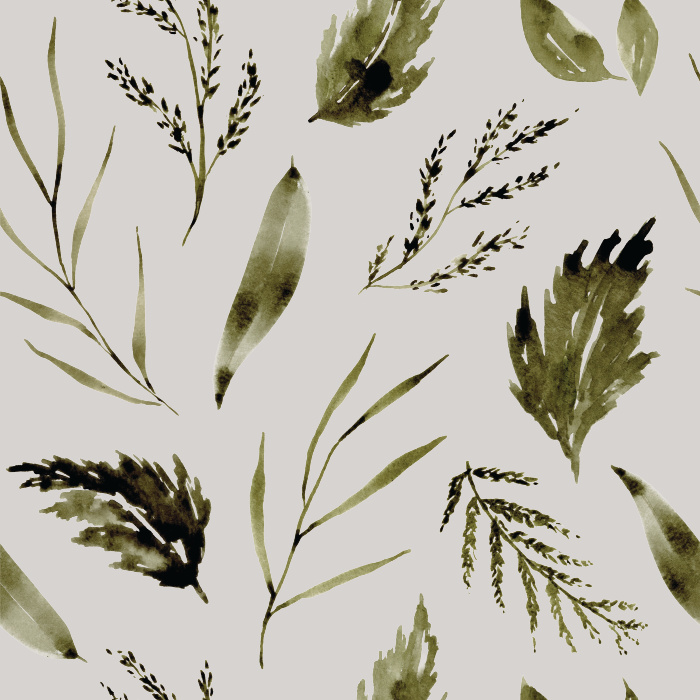 Breathe some fresh air into your interior design with our Botany Leaves peel and stick removable wallpaper. 