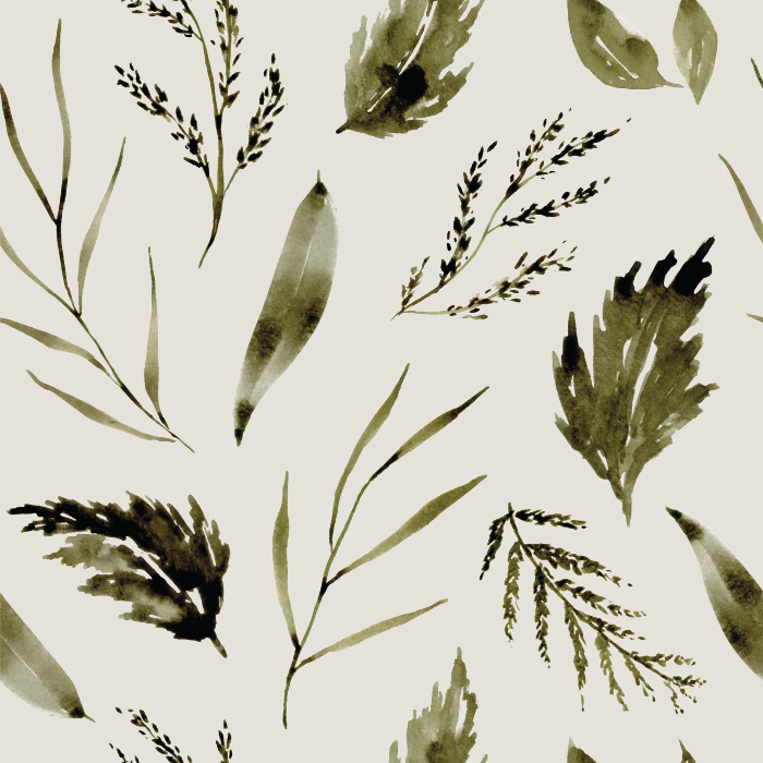 Breathe some fresh air into your interior design with our Botany Leaves peel and stick removable wallpaper.