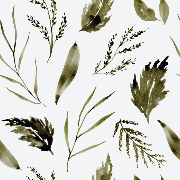Breathe some fresh air into your interior design with our Botany Leaves peel and stick removable wallpaper.
