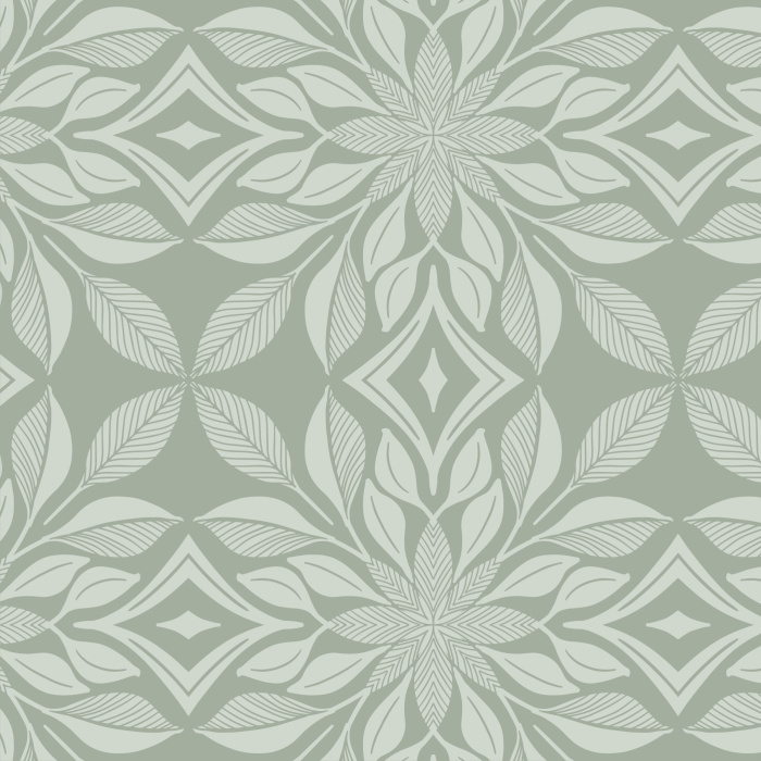 Our tile-like Garden Trellis peel and stick removable wallpaper creates an abstract lattice of patterned leaves across your walls!