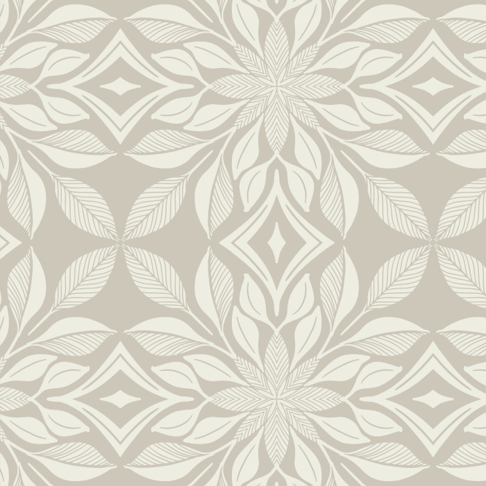 Our tile-like Garden Trellis peel and stick removable wallpaper creates an abstract lattice of patterned leaves across your walls!