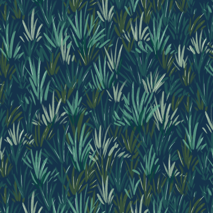Add something fresh and exotic to your living space with our Jungle Grass peel and stick removable wallpaper.
