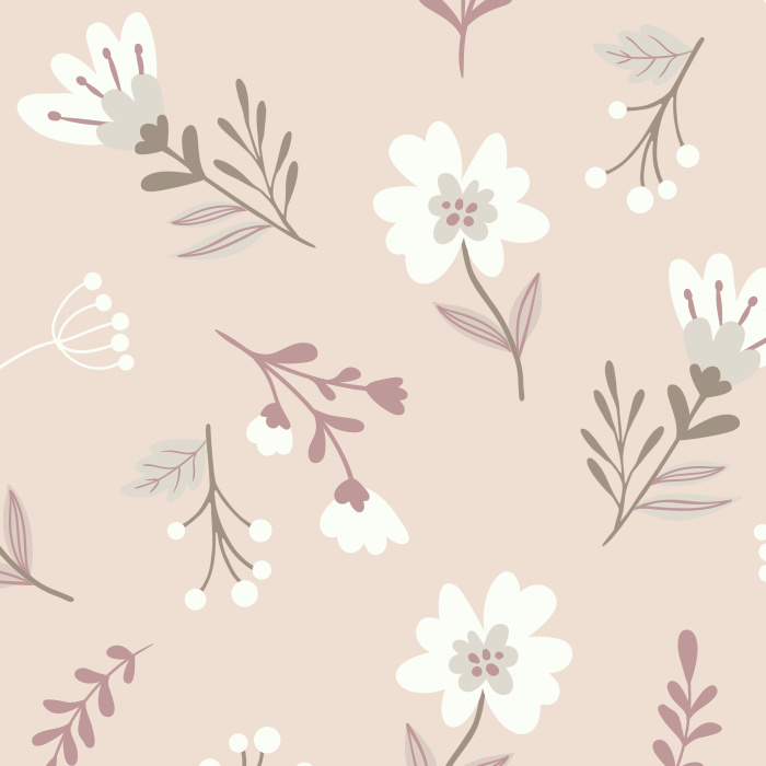 Add a tender floral touch to your space with our monochromatic Nordic Garden Peel And Stick Removable Wallpaper!