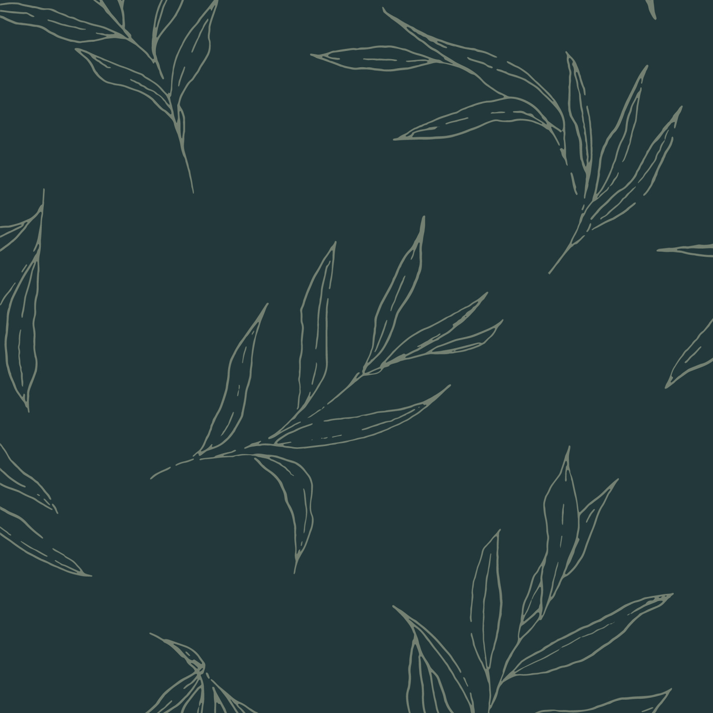 Sketched Branches Wallpaper