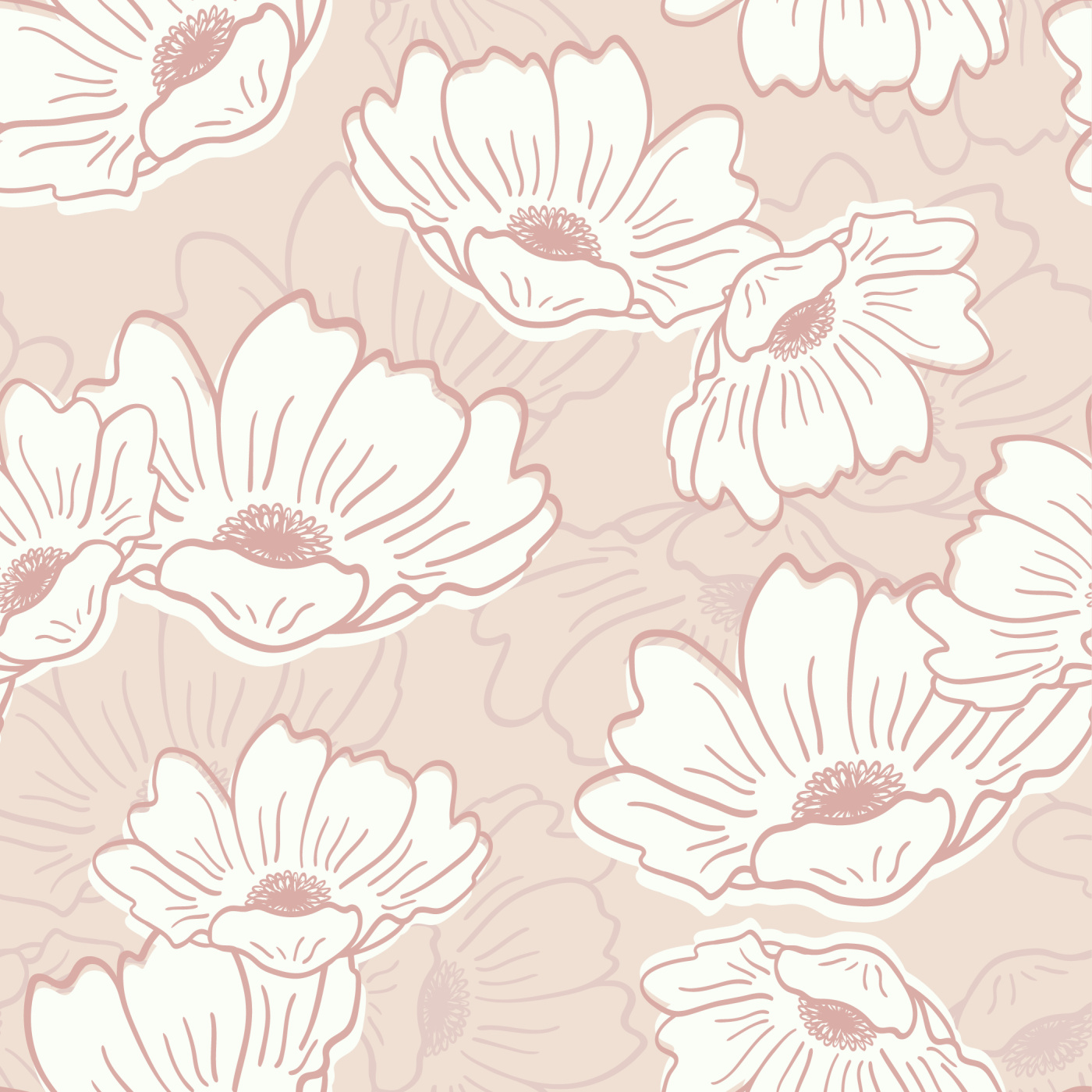 Fanciful Floral Wallpaper