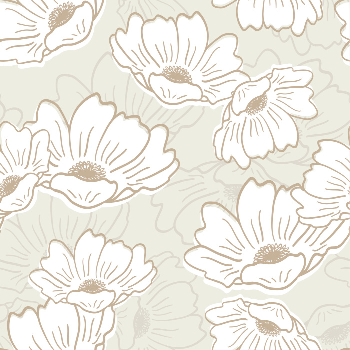 Transform any wall in your home into a flourishing garden with our Fanciful Floral peel and stick removable wallpaper.