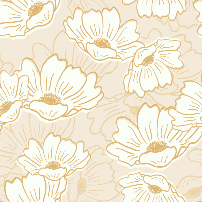 Transform any wall in your home into a flourishing garden with our Fanciful Floral peel and stick removable wallpaper.