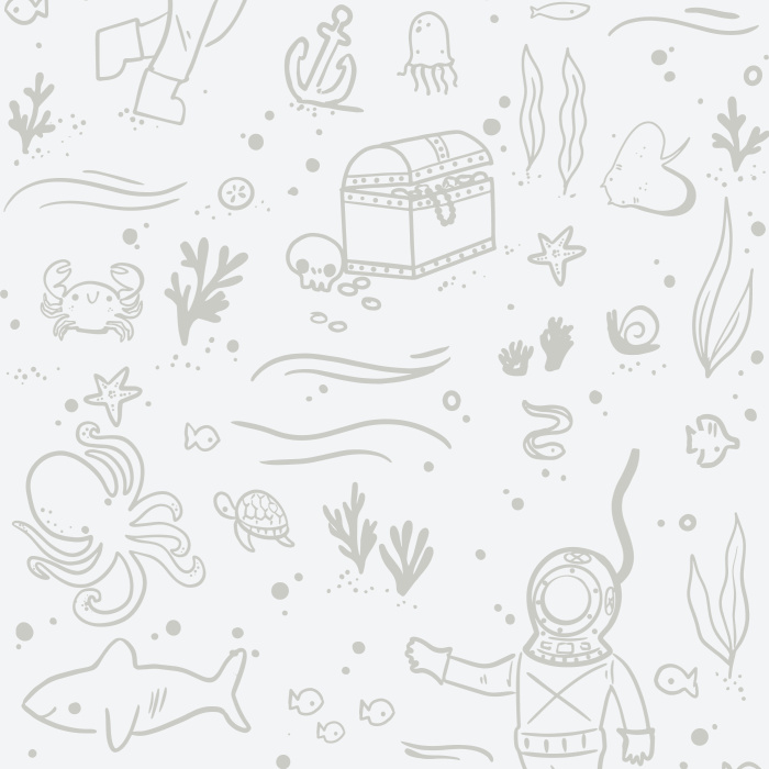 Spark imagination and inspire your little ones with our Deep Sea Dive peel and stick removable wallpaper.