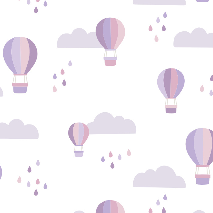 Create the room of your child's dreams with our Hot Air Balloons peel and stick removable wallpaper.
