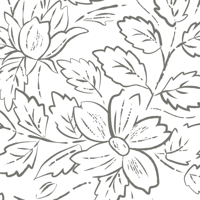 Transform any wall in your home into a growing garden with our Ink Flower peel and stick removable wallpaper.