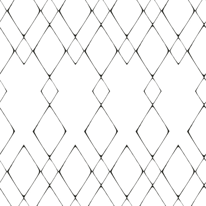 Add a classy accent to any wall in your home with our Inky Diamonds peel and stick removable wallpaper.