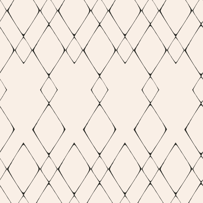 Add a classy accent to any wall in your home with our Inky Diamonds peel and stick removable wallpaper.