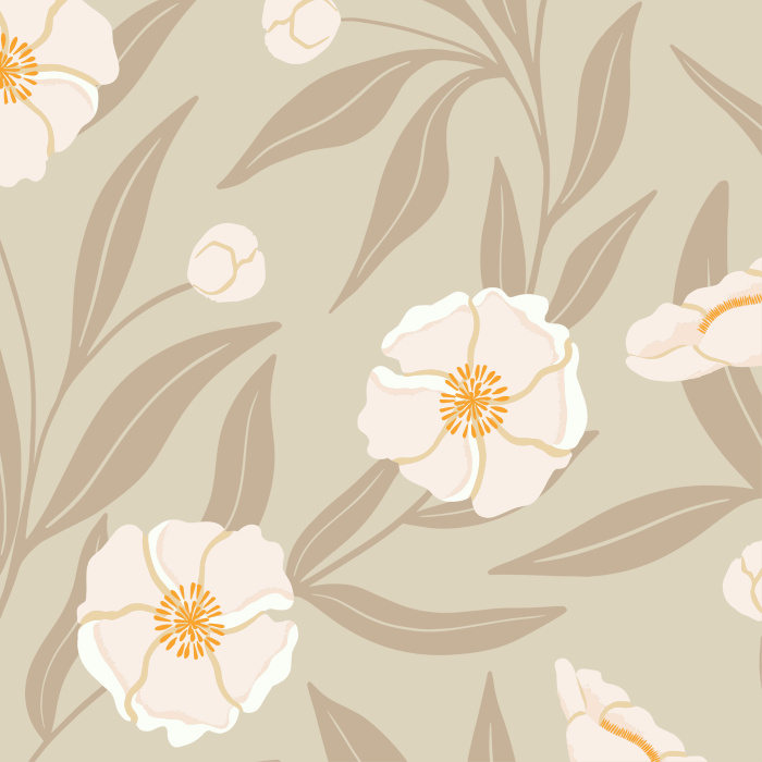 Create a beautiful, fresh atmosphere with our Magnolia Tree peel and stick removable wallpaper.