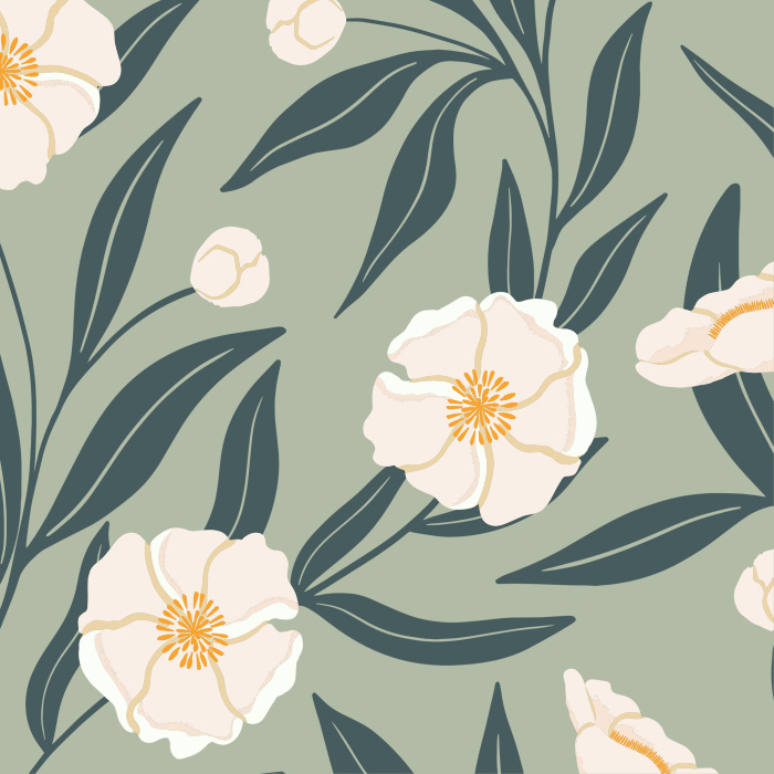 Create a beautiful, fresh atmosphere with our Magnolia Tree peel and stick removable wallpaper.