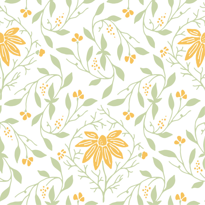 Create a garden of beauty on your walls with our Chamomile Berries peel and stick removable wallpaper.