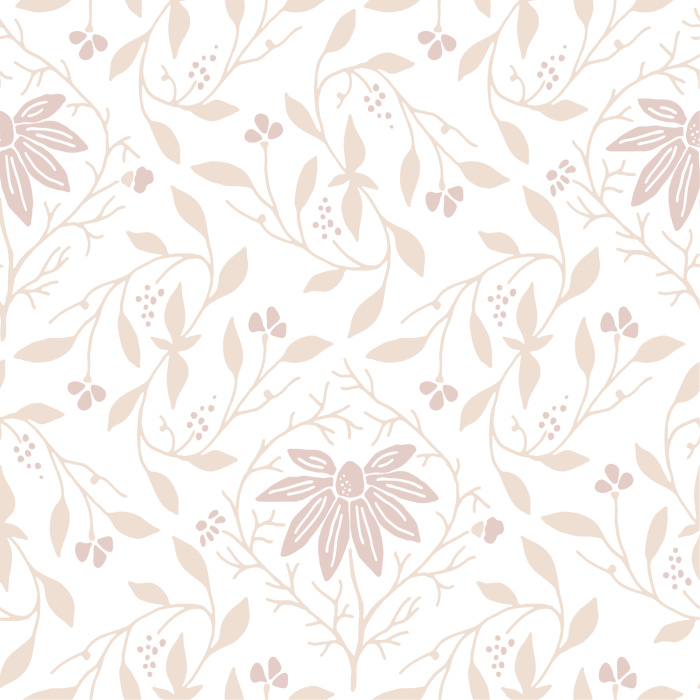 Create a garden of beauty on your walls with our Chamomile Berries peel and stick removable wallpaper.