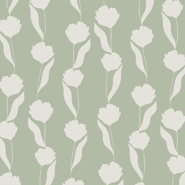 Add some subtle, natural beauty to any room with our Outlined Posies peel and stick removable wallpaper.