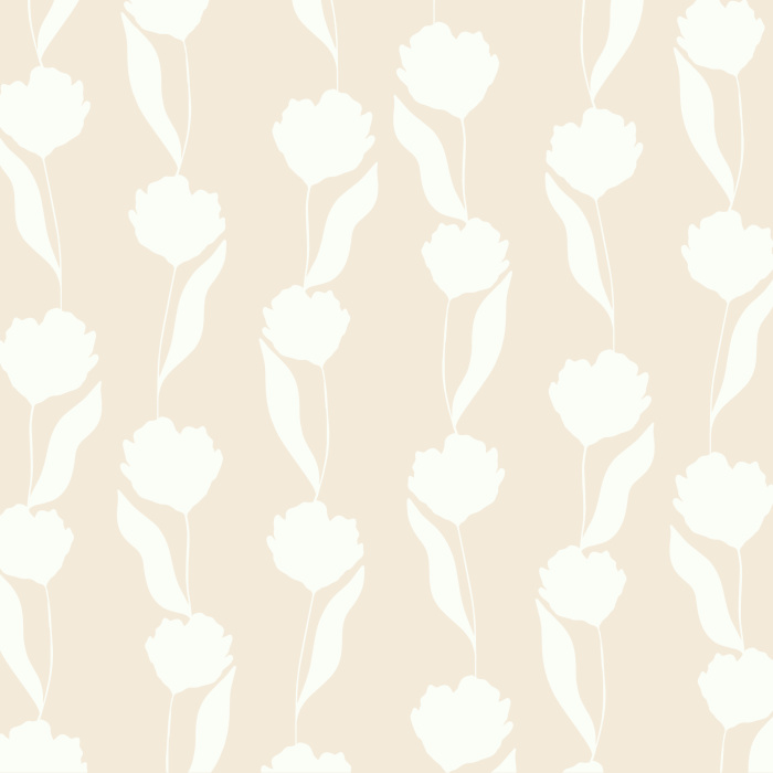 Add some subtle, natural beauty to any room with our Outlined Posies peel and stick removable wallpaper.