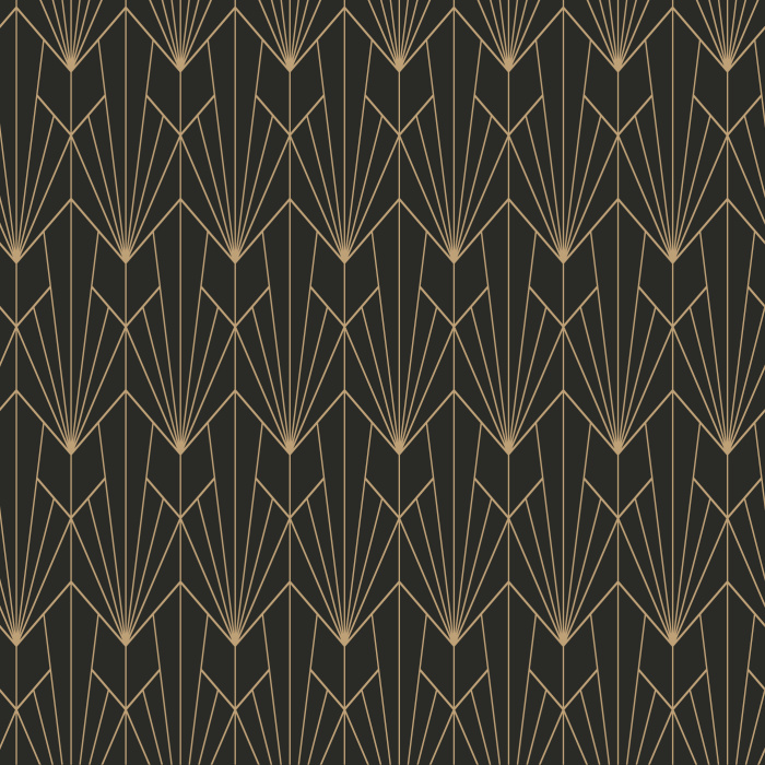 Add some chic, art deco sophistication to any space with our Geometric Lotus peel and stick removable wallpaper.