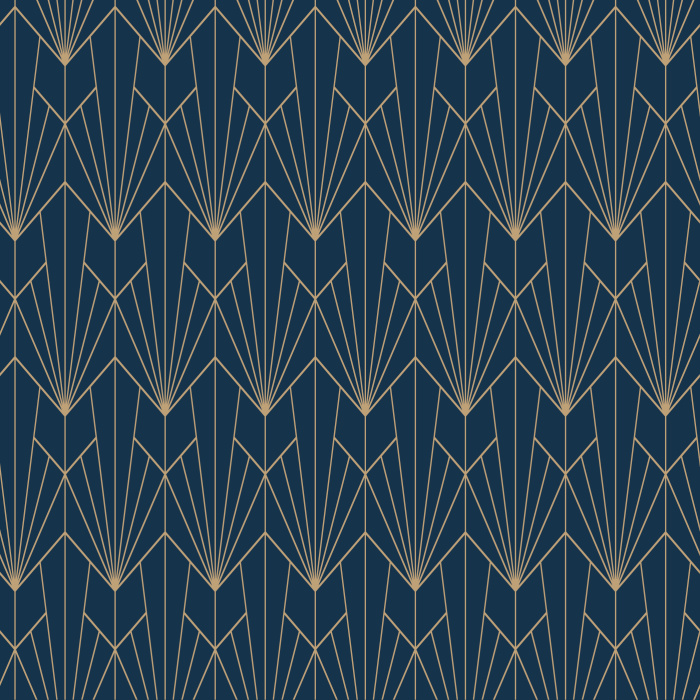 Add some chic, art deco sophistication to any space with our Geometric Lotus peel and stick removable wallpaper.