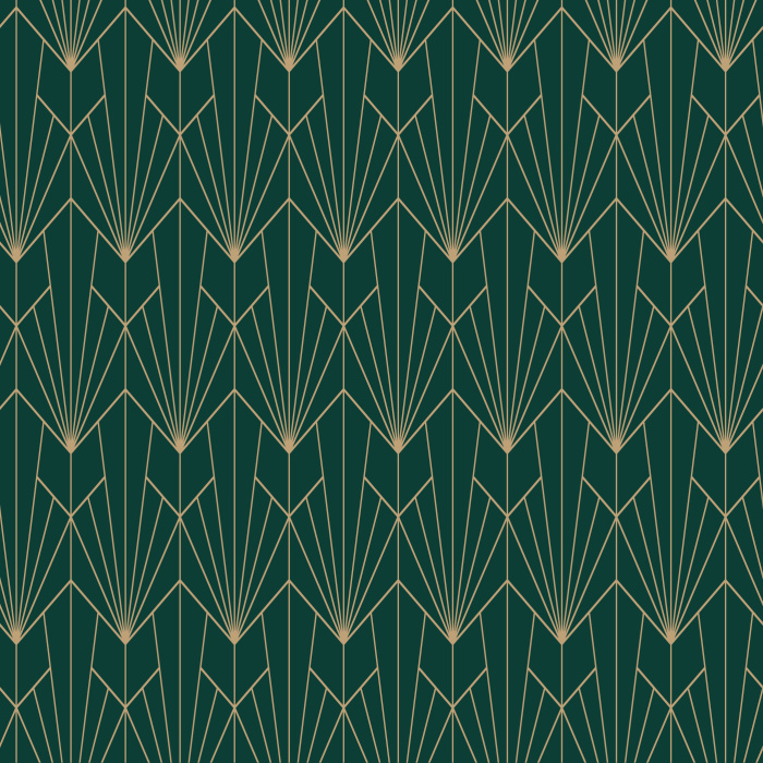 Add some chic, art deco sophistication to any space with our Geometric Lotus peel and stick removable wallpaper.