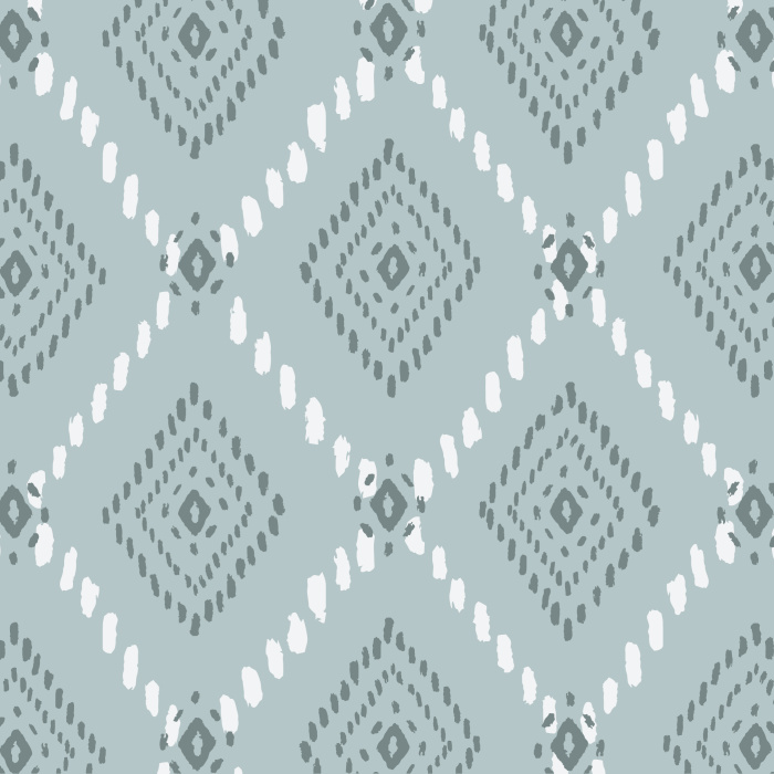 Add a unique touch to your space with our Ikat Diamonds peel and stick removable wallpaper! 