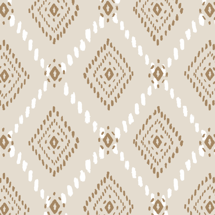 Add a unique touch to your space with our Ikat Diamonds peel and stick removable wallpaper!